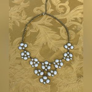 Chunky white beaded necklace